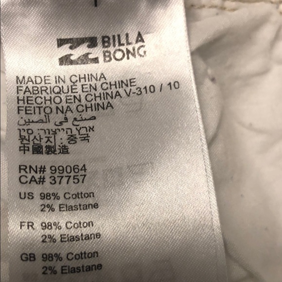 Billabong Buttoned Up White Jean Shorts - Picture 7 of 12